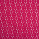 Carrot Pink Colour  Mercerised Ikat Fabric