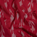 Red Colour  Mercerised Ikat Fabric