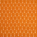 Mustard Orange Colour  Mercerised Ikat Fabric