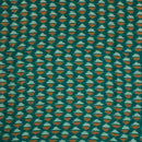 Rama Green Colour  Mercerised Ikat Fabric