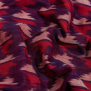 Deep Purple Colour  Mercerised Ikat Fabric