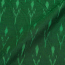 Forest Green Colour Mercerised Ikat Fabric