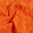 Tangerine Orange Two Tone Mercerised Ikat Fabric