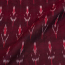 Maroon Two Tone Mercerised Ikat Fabric