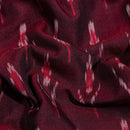 Maroon Two Tone Mercerised Ikat Fabric