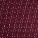 Maroon Two Tone Mercerised Ikat Fabric