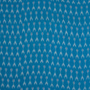 Ocean Blue Colour  Mercerised Ikat Fabric