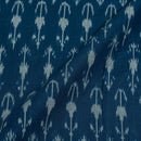Teal Two Tone Mercerised Ikat Fabric