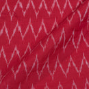 REd Colour Mercerised Ikat Fabric