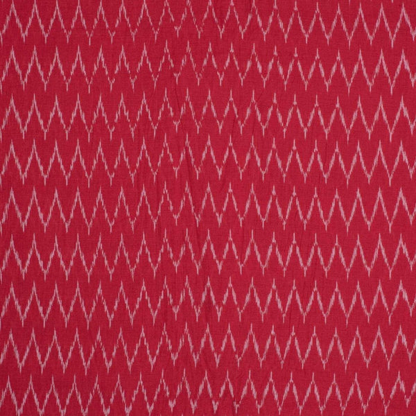 REd Colour Mercerised Ikat Fabric