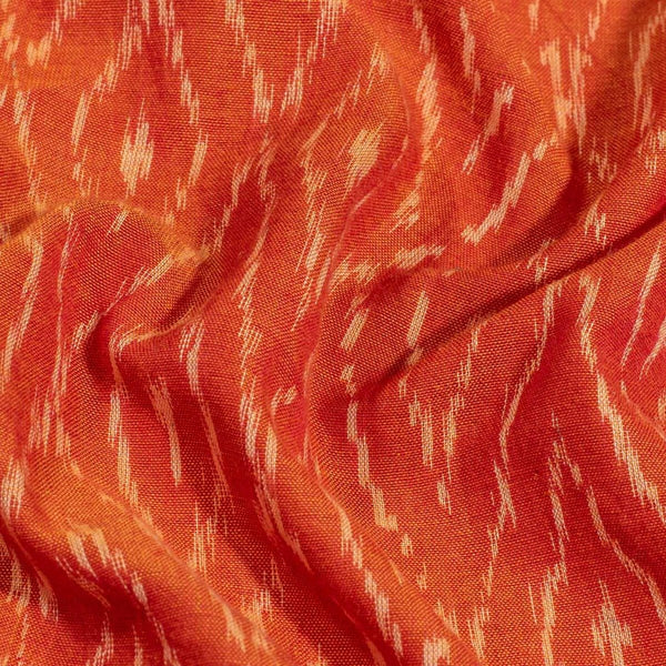 Rust Two Tone Mercerised Ikat Fabric