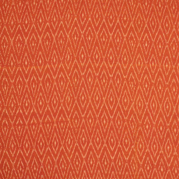Rust Two Tone Mercerised Ikat Fabric