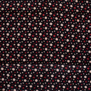 Black Colour Vegetable Print Mashru Gaji Fabric