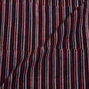 Black Colour Stripes Hand Block Ajrakh Cotton Fabric
