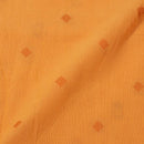 Golden Orange Colour  Self Jacquard Cotton Fabric