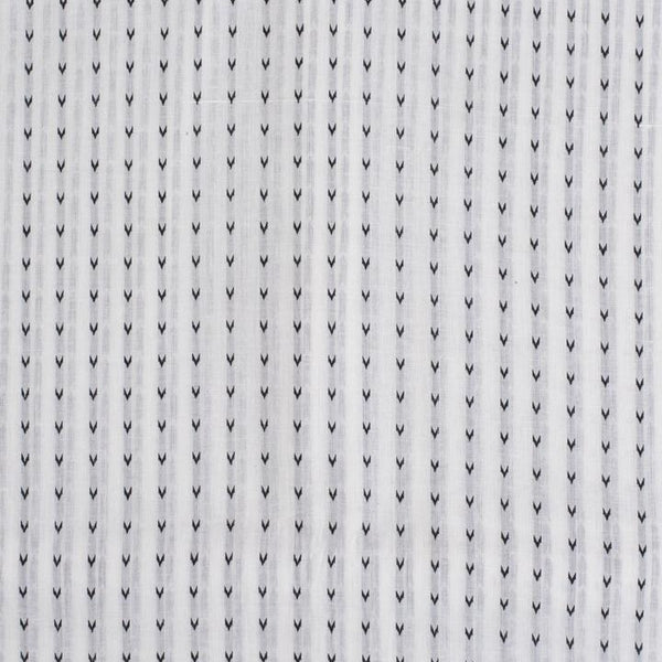 White Colour Self Jacquard Cotton Fabric