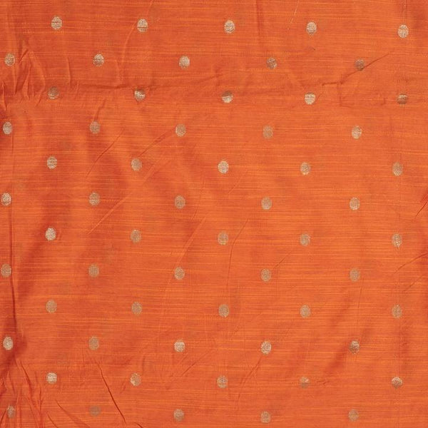Orange Colour Golden Butta Spun Dupion Fabric