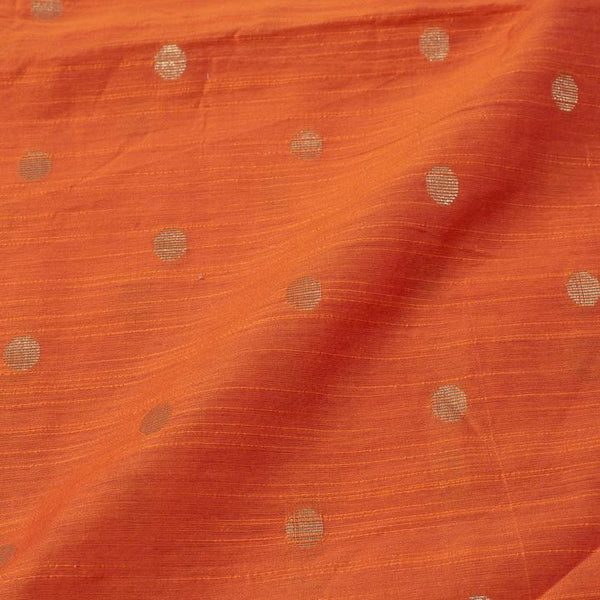 Orange Colour Golden Butta Spun Dupion Fabric