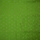 Parrot Green Colour Golden Butta Spun Dupion Fabric