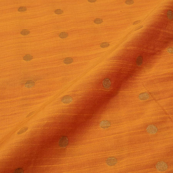 Golden Orange Colour Golden Butta Spun Dupion Fabric