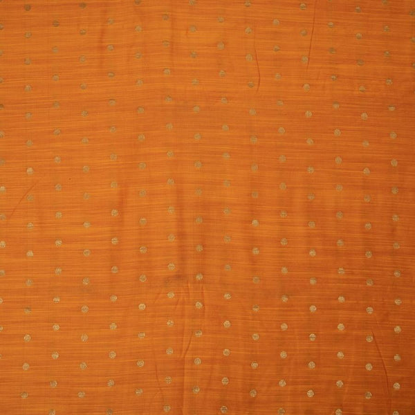 Golden Orange Colour Golden Butta Spun Dupion Fabric
