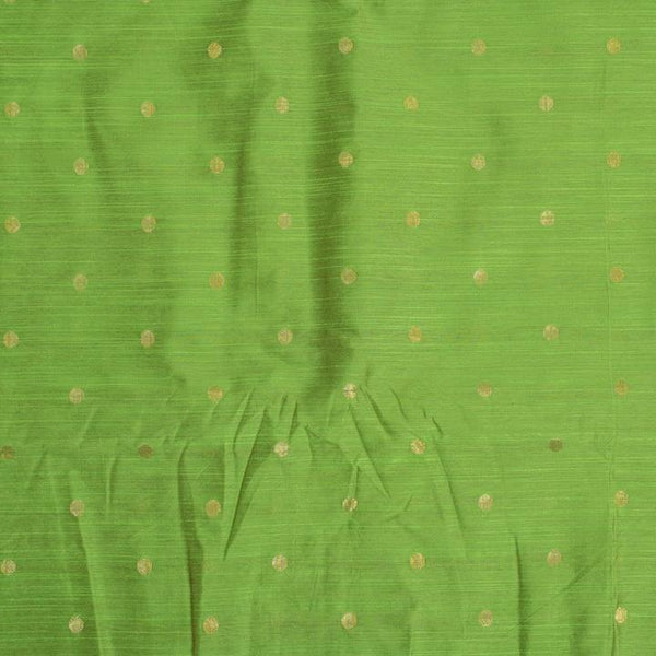 Parrot Green Two Tone Golden Butta Spun Dupion Fabric