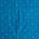 Sky Blue To Red Two Tone Golden Butta Spun Dupion Fabric