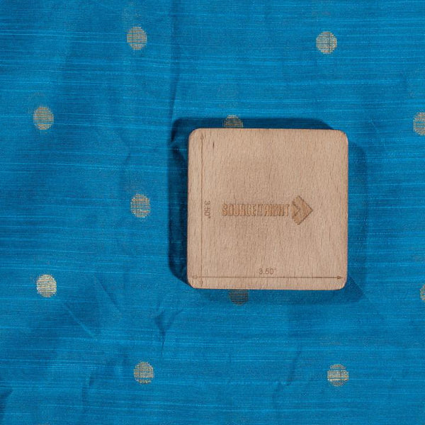 Sky Blue To Red Two Tone Golden Butta Spun Dupion Fabric