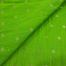 Green Colour Golden Butta Spun Dupion Fabric