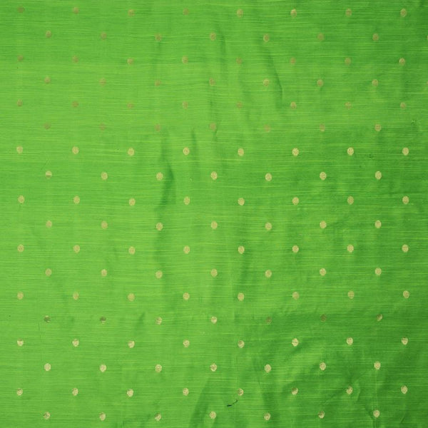 Green Colour Golden Butta Spun Dupion Fabric