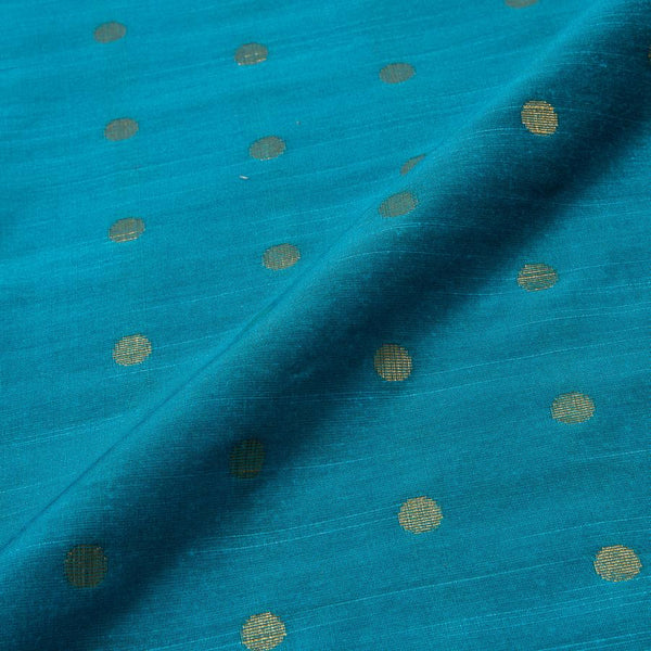 Aqua Blue Two Tone Golden Butta Spun Dupion Fabric