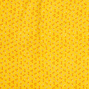 Bright Yellow Colour Geometric Print Slub Cotton Fabric 