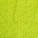 Parrot Green Colour Geometric Print Slub Cotton Fabric 