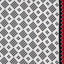 White Colour Geometric Print Soft Cotton Fabric With One Side Border 42 inches Width