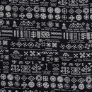 Black Colour Geometric Print Soft Cotton Fabric 42 inches Width