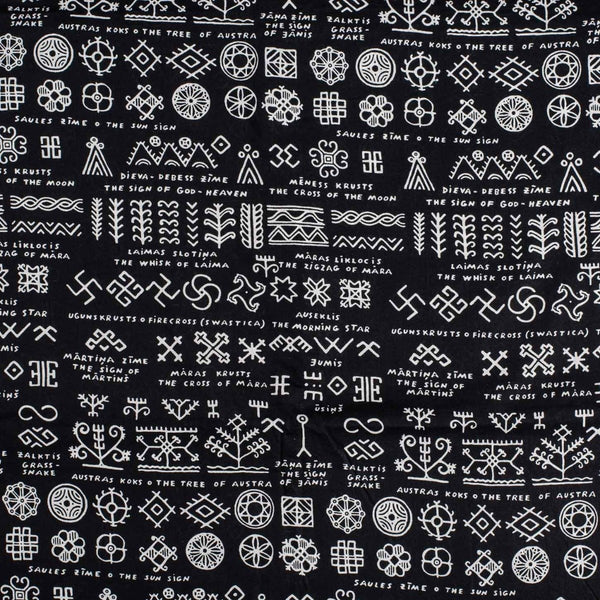 Black Colour Geometric Print Soft Cotton Fabric 42 inches Width