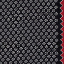 Black Colour Geometric Print Soft Cotton Fabric With One Side Border 42 inches Width
