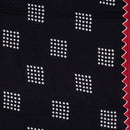 Black Colour Geometric Print Soft Cotton Fabric With One Side Border 42 inches Width
