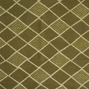 Olive Colour Floral Print Dabu Cotton Fabric