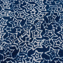 Indigo Colour Geometric Block Print Kantha Cotton Fabric
