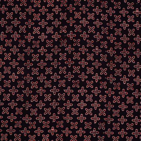Black Color  Double Kaam Vegetable Print Gamathi Cotton Fabric