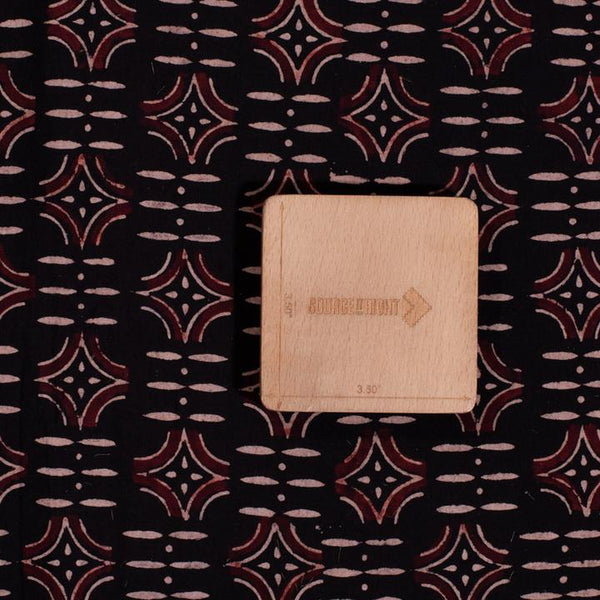 Black Color  Double Kaam Vegetable Print Gamathi Cotton Fabric