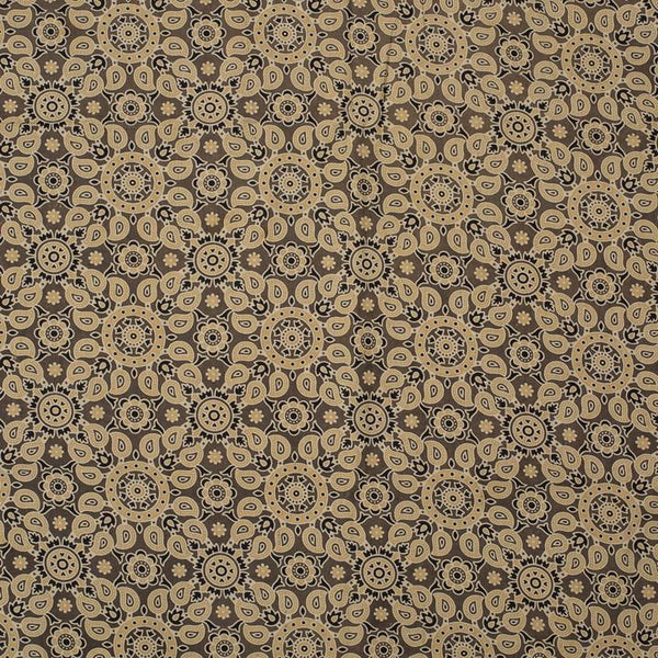 Cedar Colour Ajarakh Natural Dye Block Print Cotton Fabric