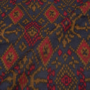 Blue Colour Ikat Print Soft Cotton Fabric