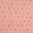 Carrot Pink Colour  Floral Print South Cotton Fabric 