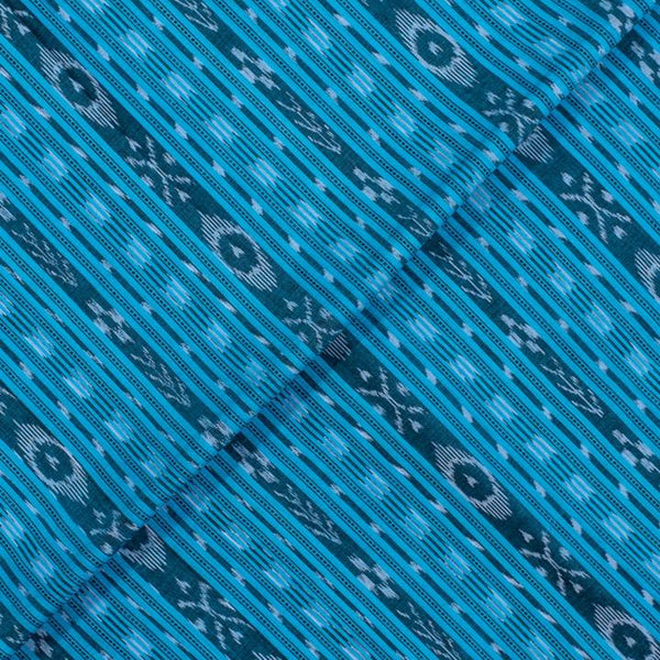 Sky Blue Handloom Sambalpuri Ikat Cotton Fabric Width 42 inch