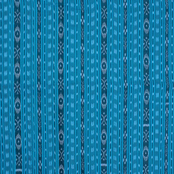 Sky Blue Handloom Sambalpuri Ikat Cotton Fabric Width 42 inch