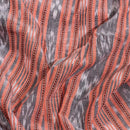 Peach Orange Handloom Sambalpuri Ikat Pattern Cotton Fabric 1.07 Meters[42 inches] Width 
