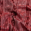 Maroon Two Tone Handloom Sambalpuri Ikat Pattern Cotton Fabric 1.07 Meters[42 inches] Width 