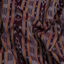 Coffee To Purple Two Tone Handloom Sambalpuri Ikat Pattern Cotton Fabric 1.07 Meters[42 inches] Width 